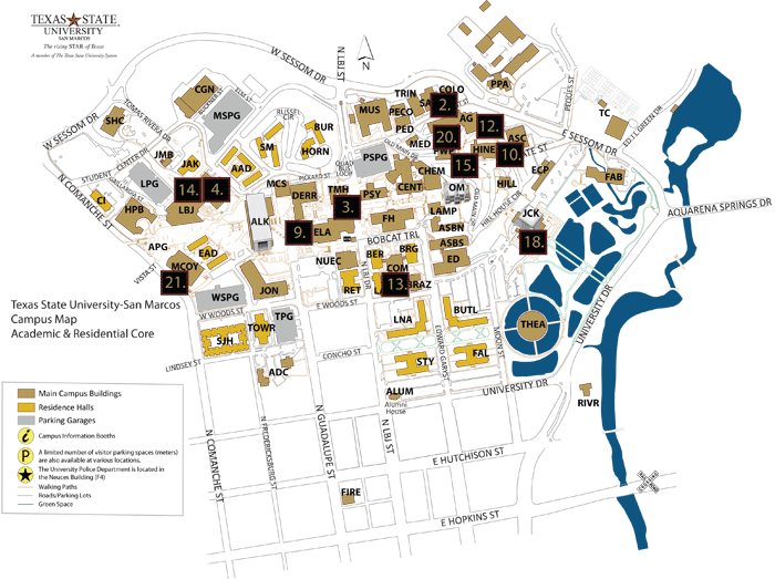 Business Ideas 2013 Texas State University Campus Map