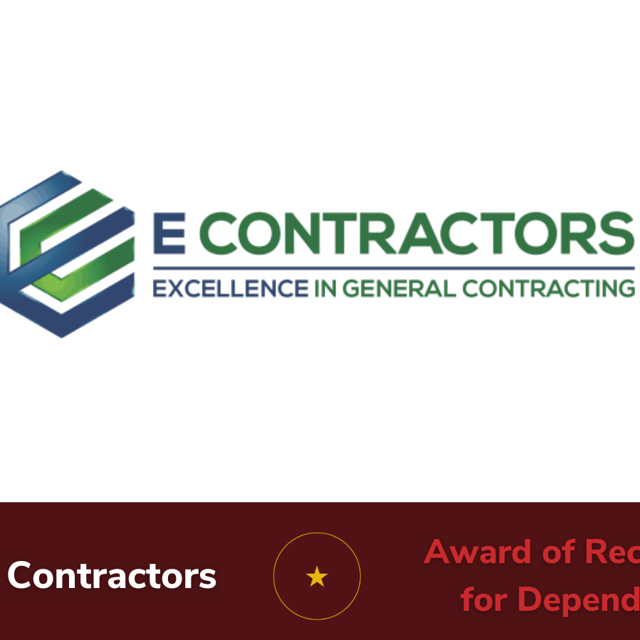 e contractors logo on white background