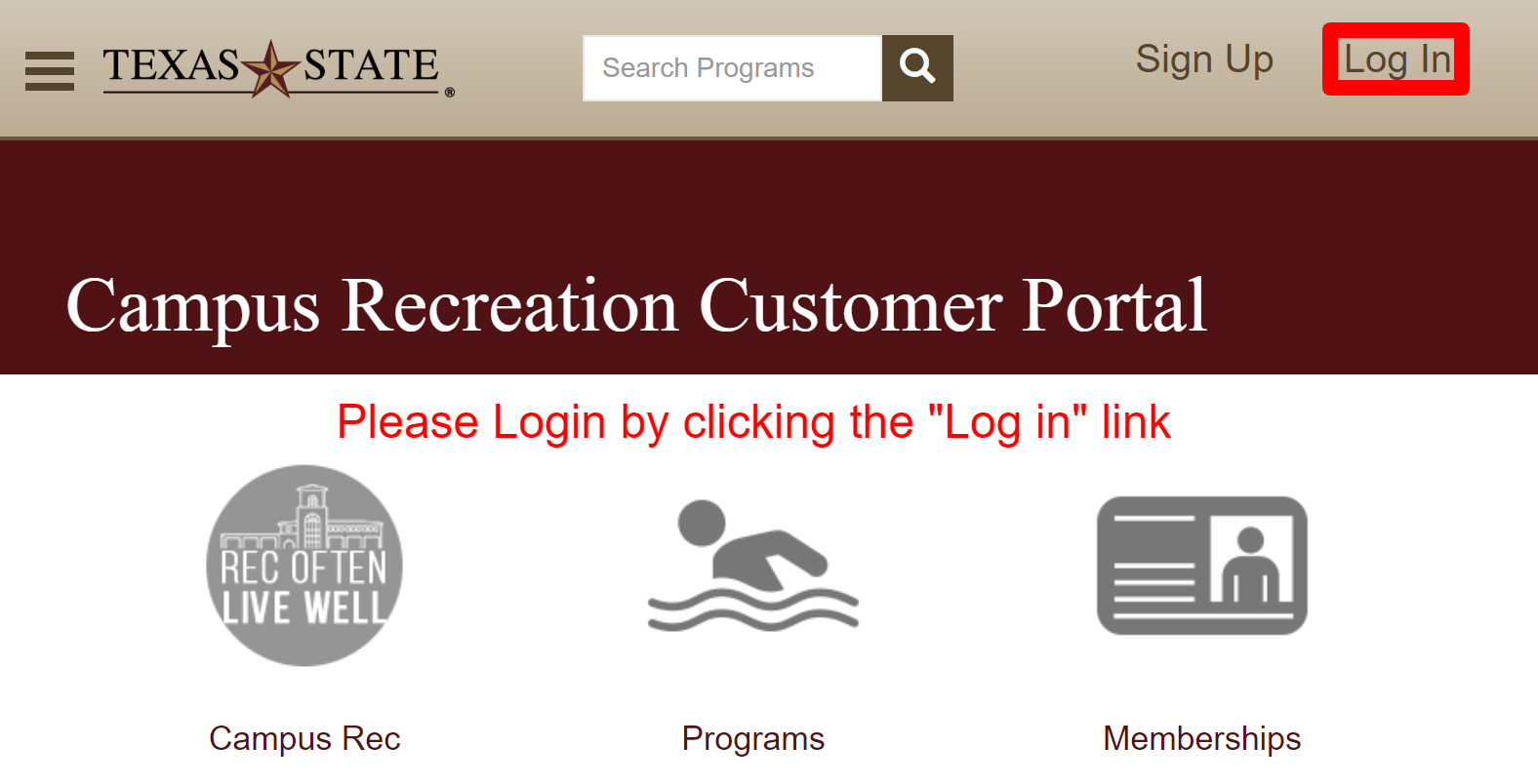 First step to create a request is to login
