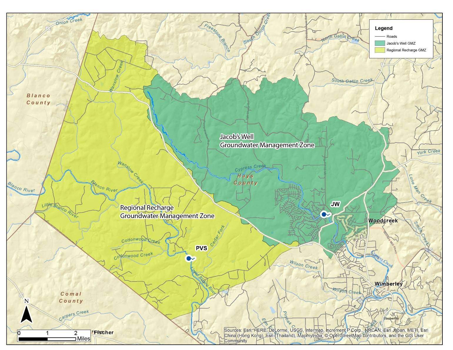 jacobs well management zones