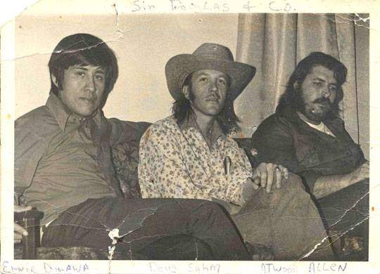 Left to right: Ernie Durawa, Doug Sahm, Atwood Allen, ca. 1970s