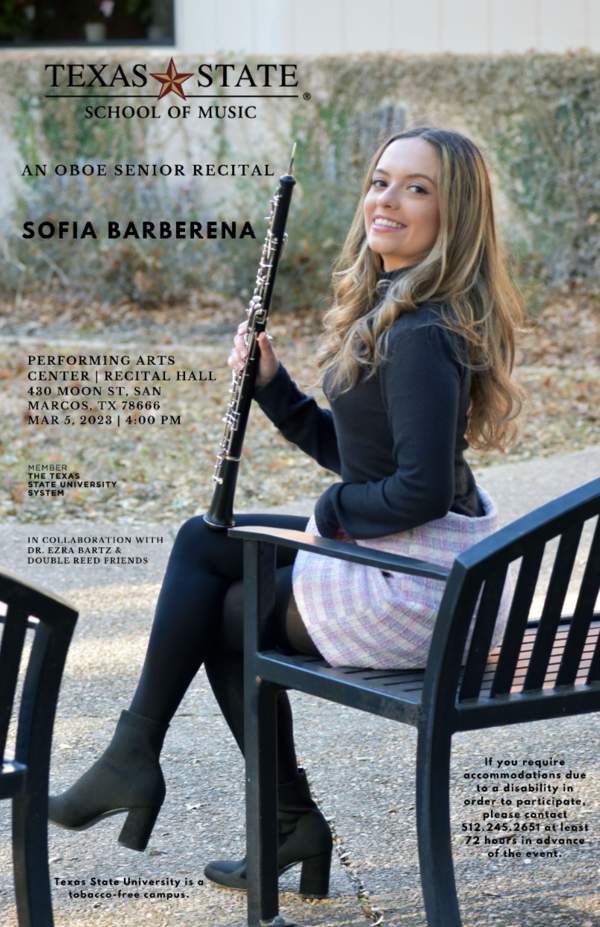 Senior Recital | Sofia Barberena, oboe