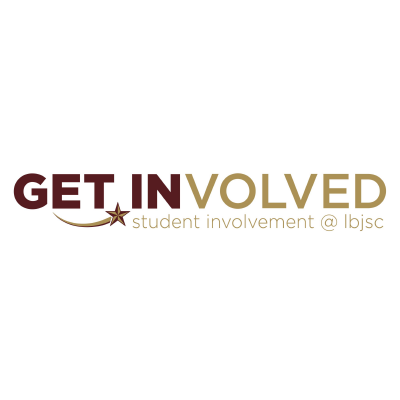 Get Involved is written with a smaller text that says "student involvement at LBJ"