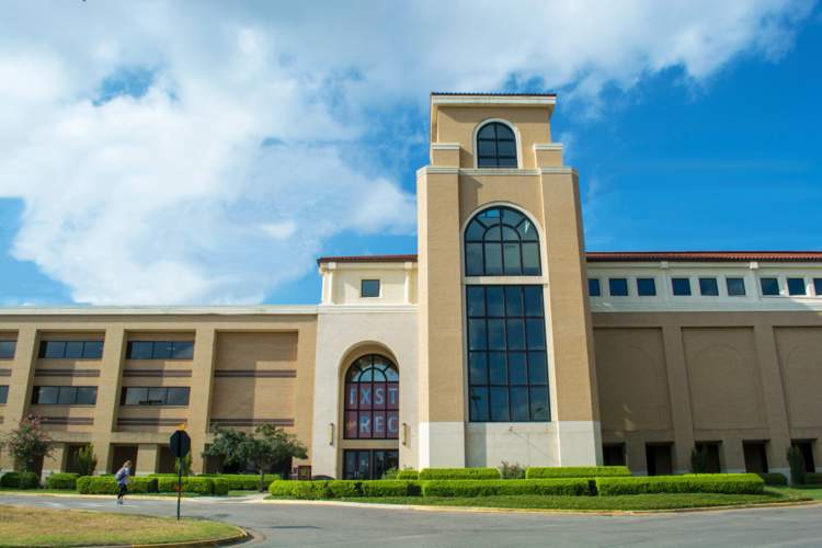 Image of the front of the Student Recreation Center