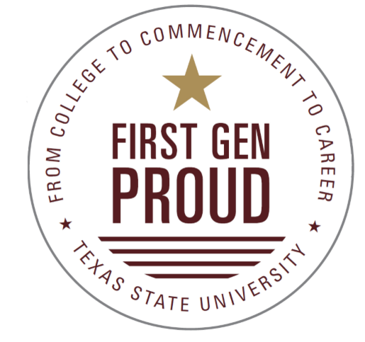 First-Gen Proud logo with text: From College to Commencement to Career
