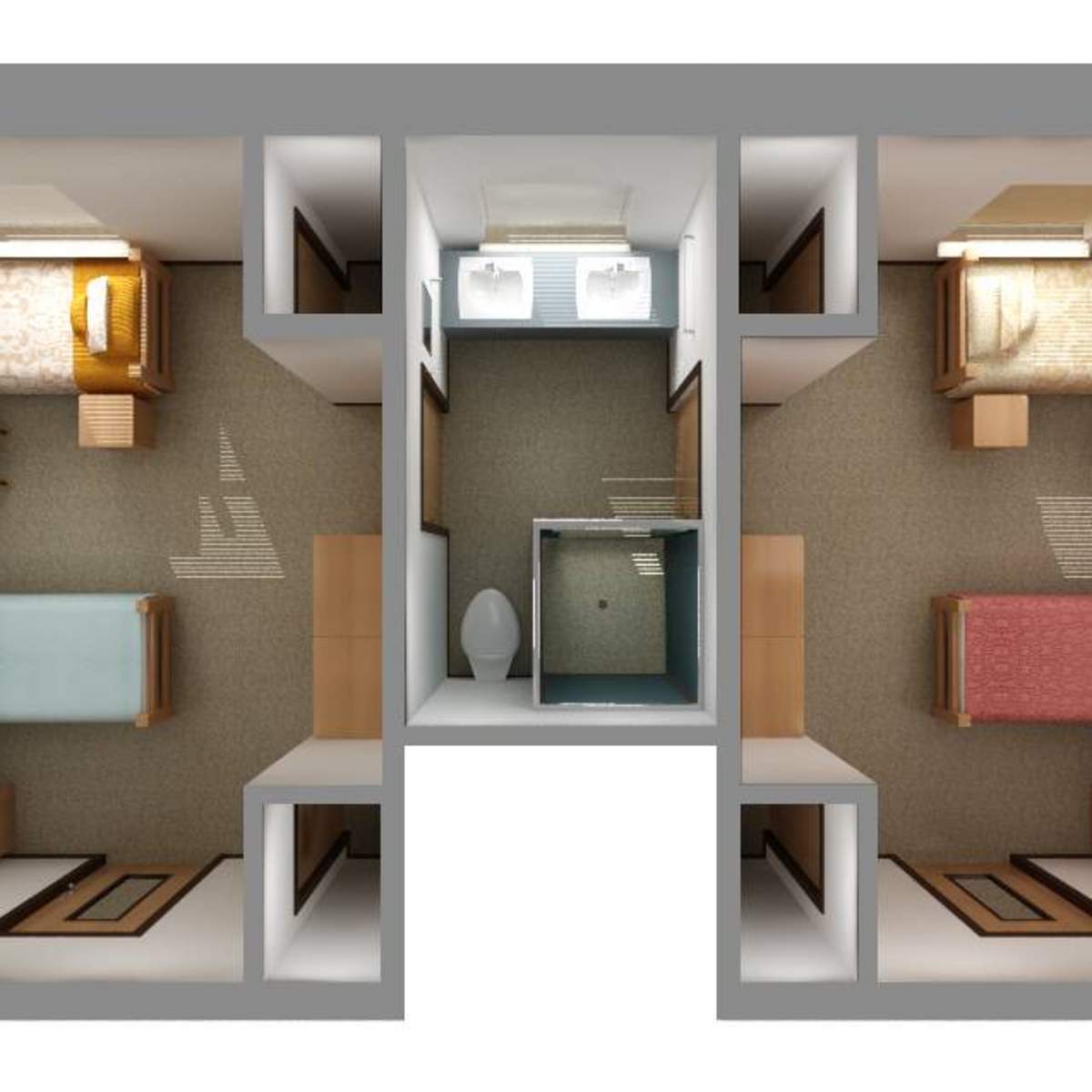 Bexar Hall suite layout