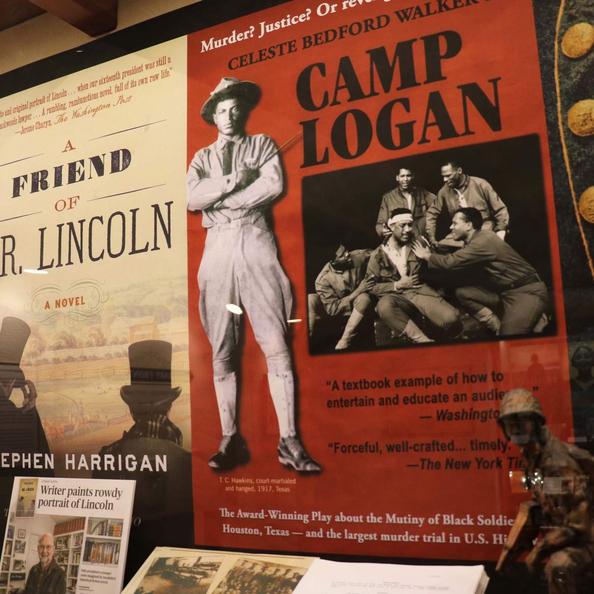 A Friend of Mr. Lincoln and Camp Logan book covers