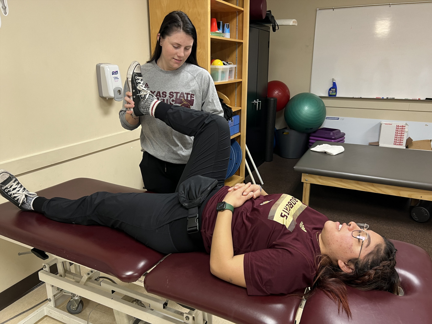 Athletic Training Student Working in Clinic