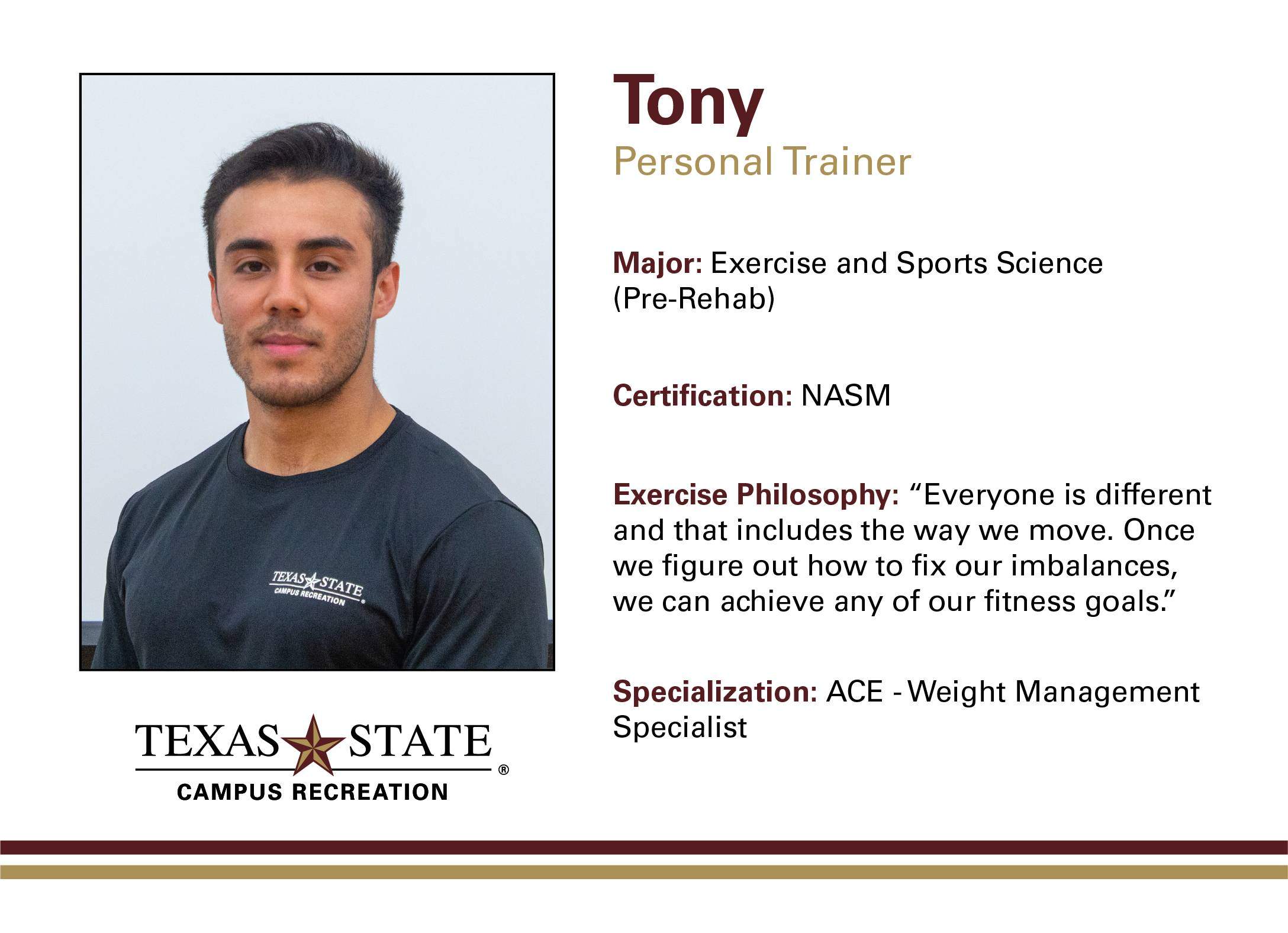 A bio of Tony one of the SRC trainers