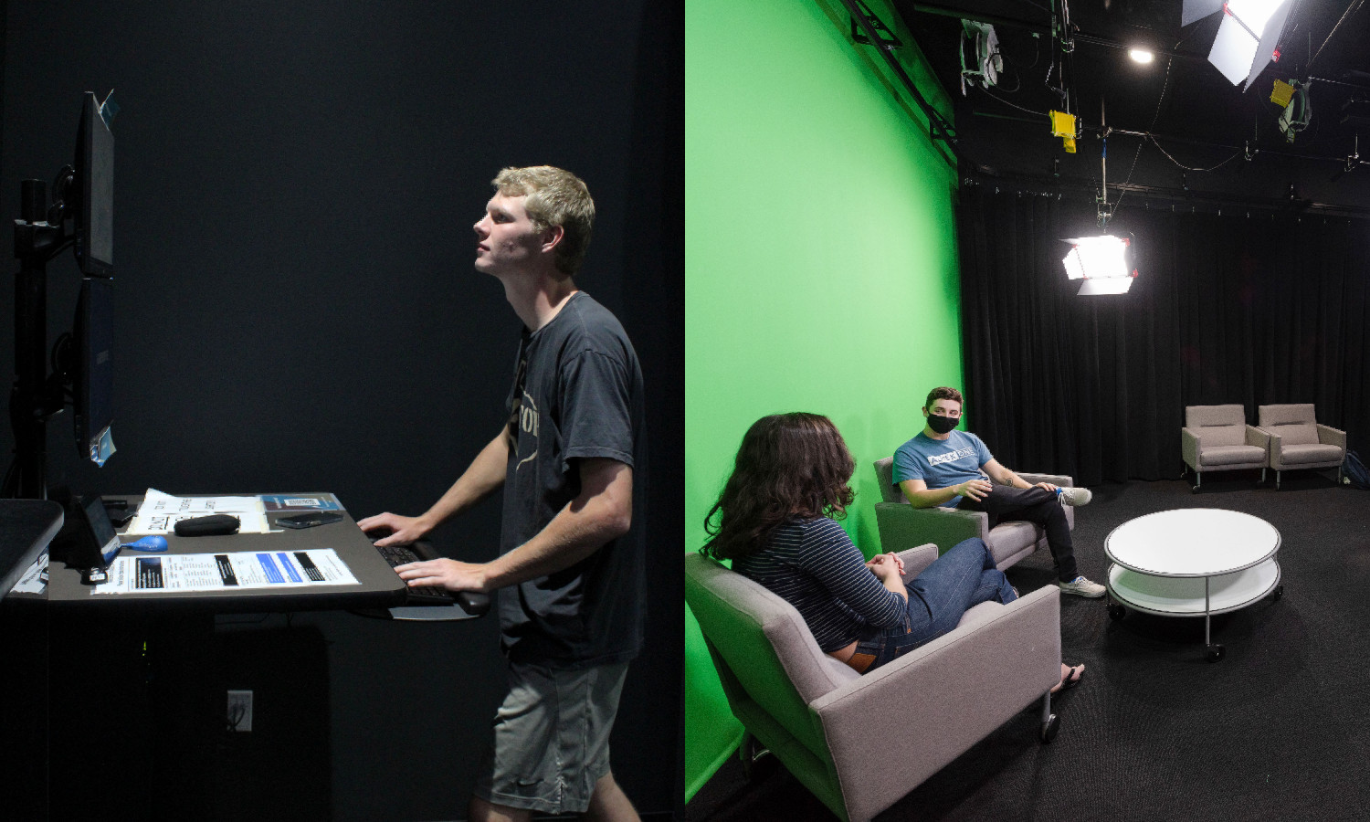 Students working in YouStar video studios