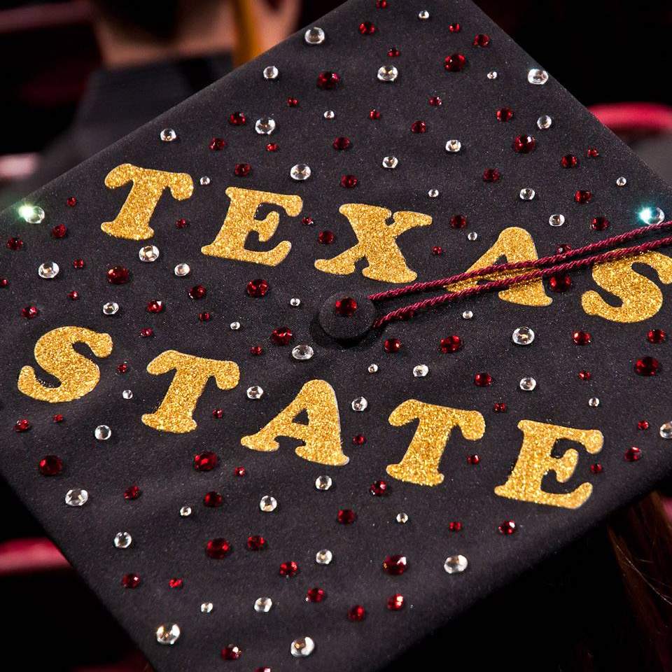 cap with rhinestones and Texas State