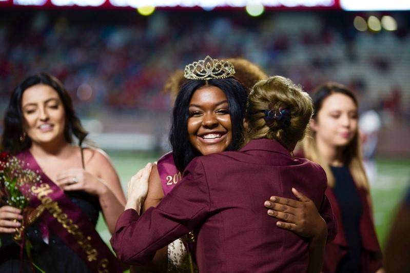 Nahara Franklin being named Homecoming Queen