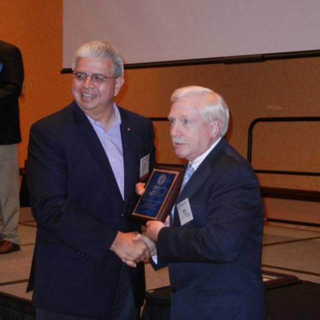 John Milford, Director of the Texas Certified Public Manager (CPM) Program for the University of Texas at Pan American receives the Terrell Blodgett Educator award for service to the city management profession and public administration students.  John has conducted the CPM Program in the Lower Rio Grande Valley of Texas for the last 6 years.