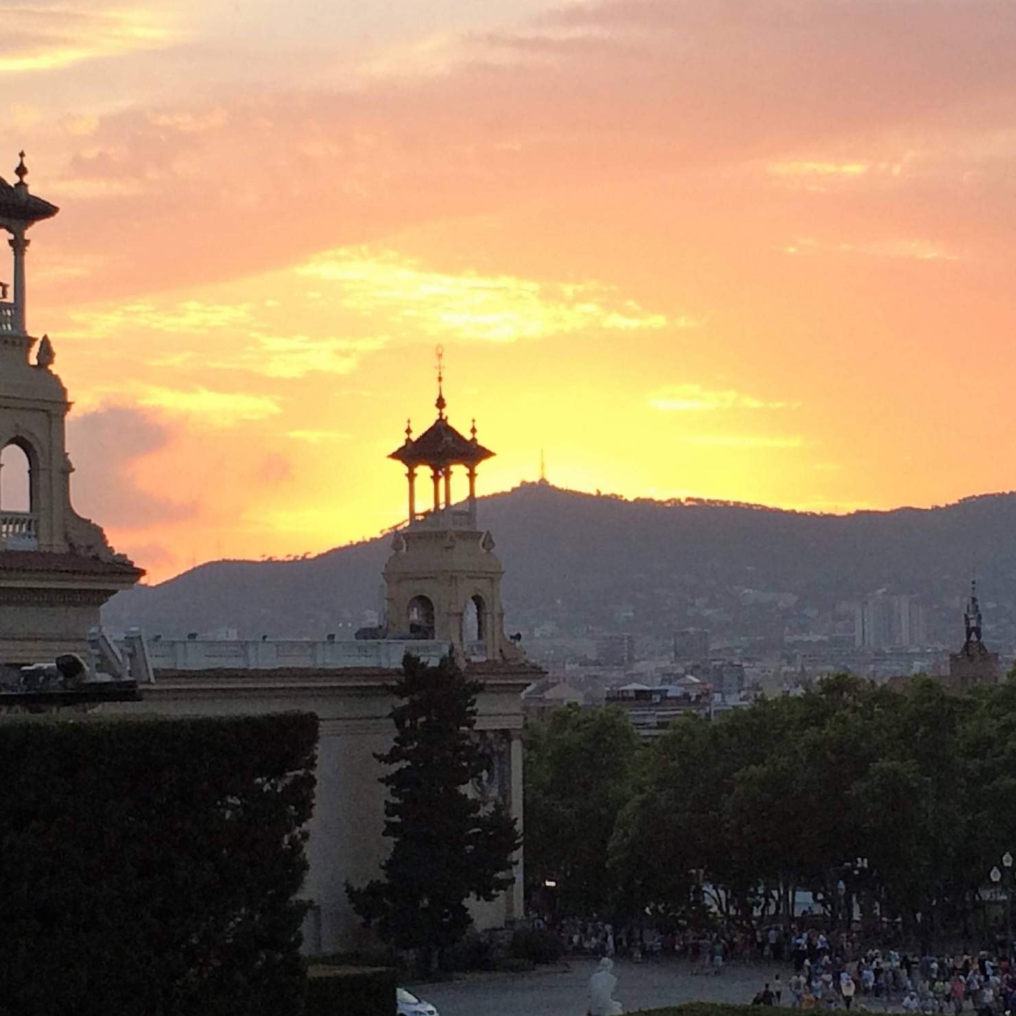 Sunset in Barcelona from Museum of Catalan Art