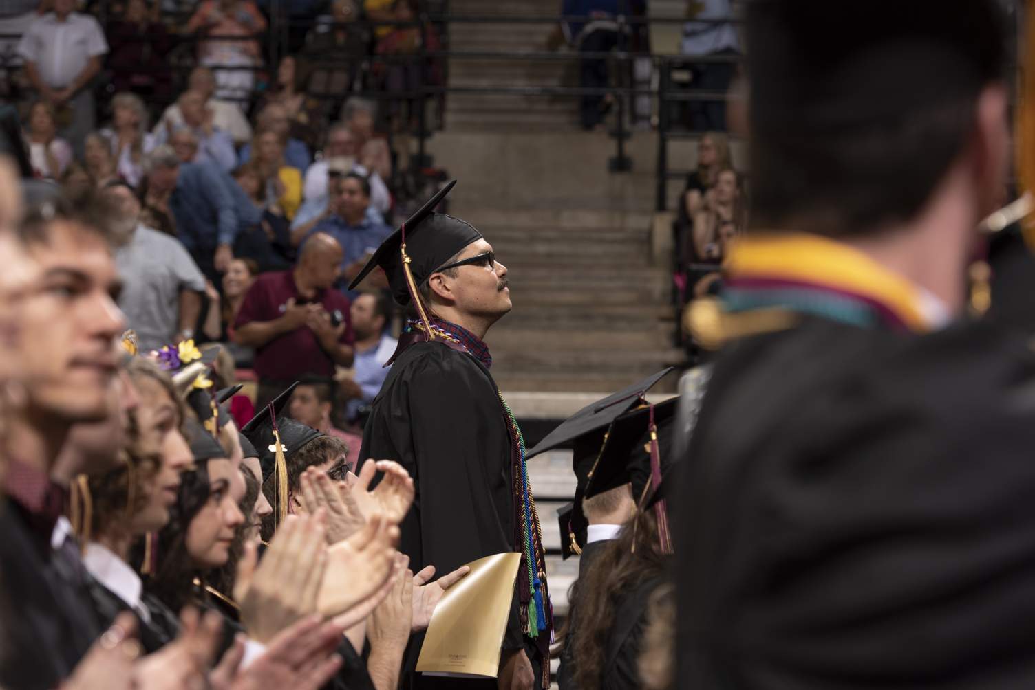 Student Veteran at TXST Commencement