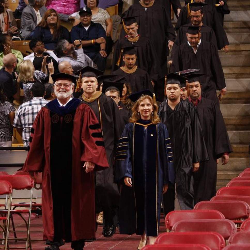 Faculty walking through ceremony 