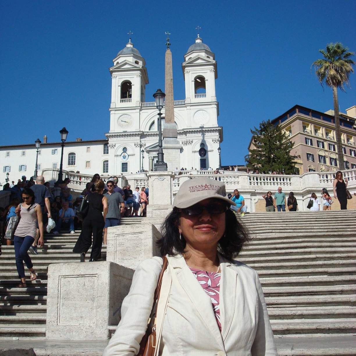 Assistant Dean Dr. Rao on the Spanish Steps in Rome, Italy