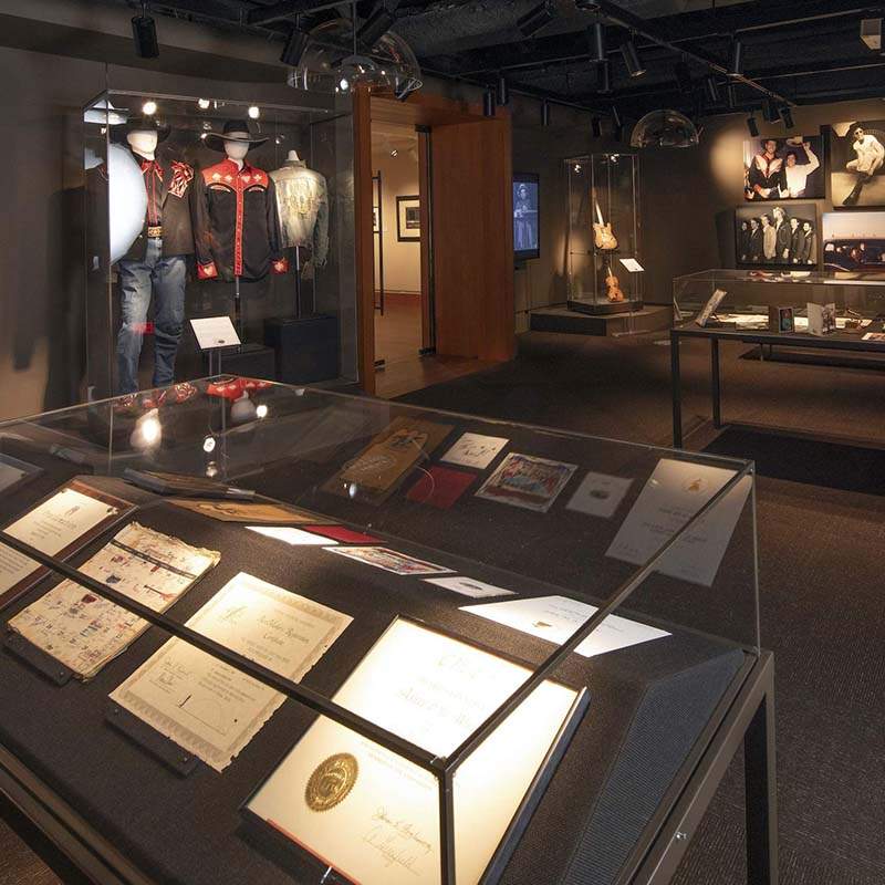 the Texas music exhibit in the Wittliff Collections