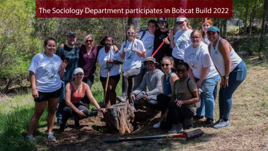an image of the students faculty and staff that participated in bobcat build