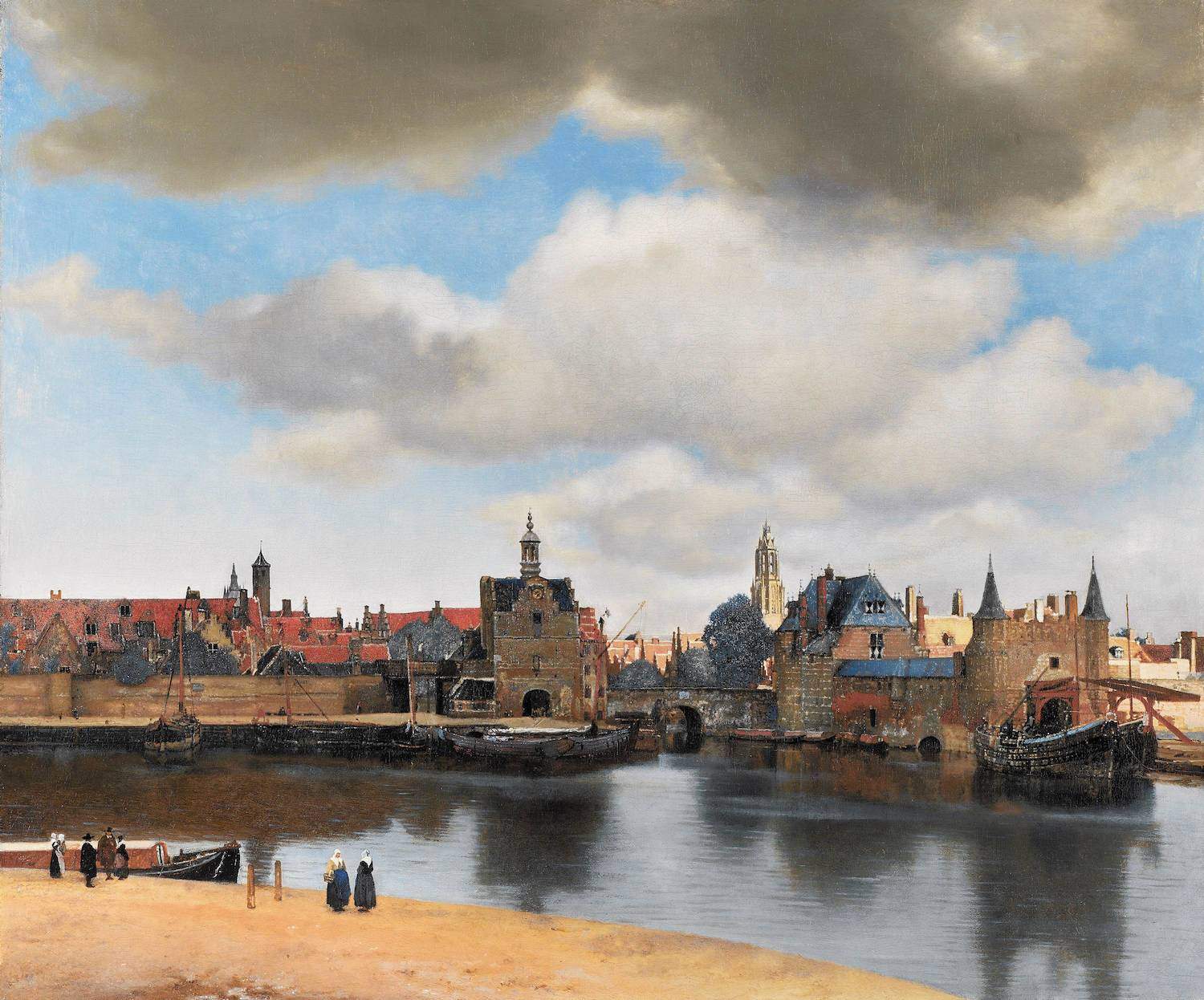 view of delft painting