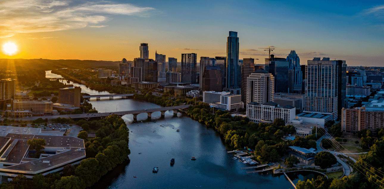 downtown Austin aerial