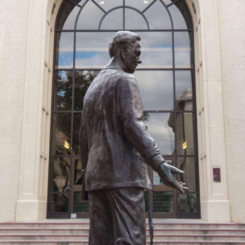 Lyndon Baines Johnson statue on Texas State campus