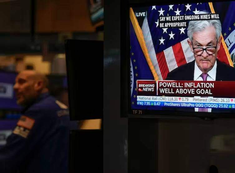 fed chair powell speaking about inflation on television