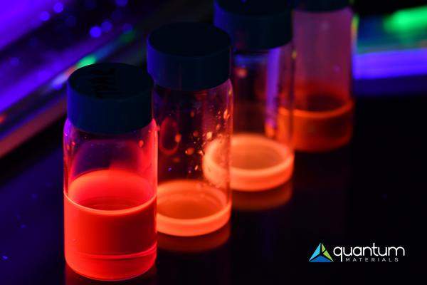 different colored liquid in glass vials