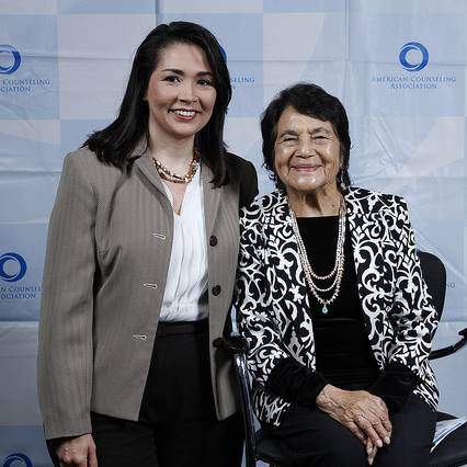 Meeting Dolores Huerta at the 2018 ACA Conference