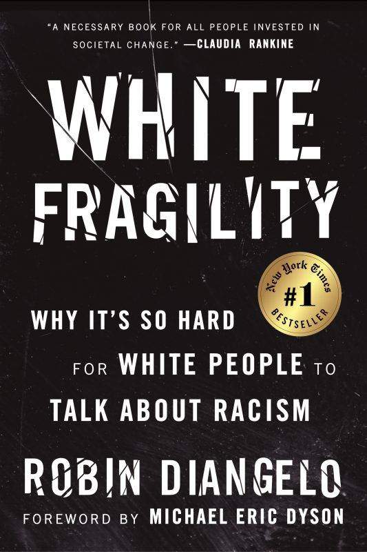 Black cover, title white fragility has cracked effect