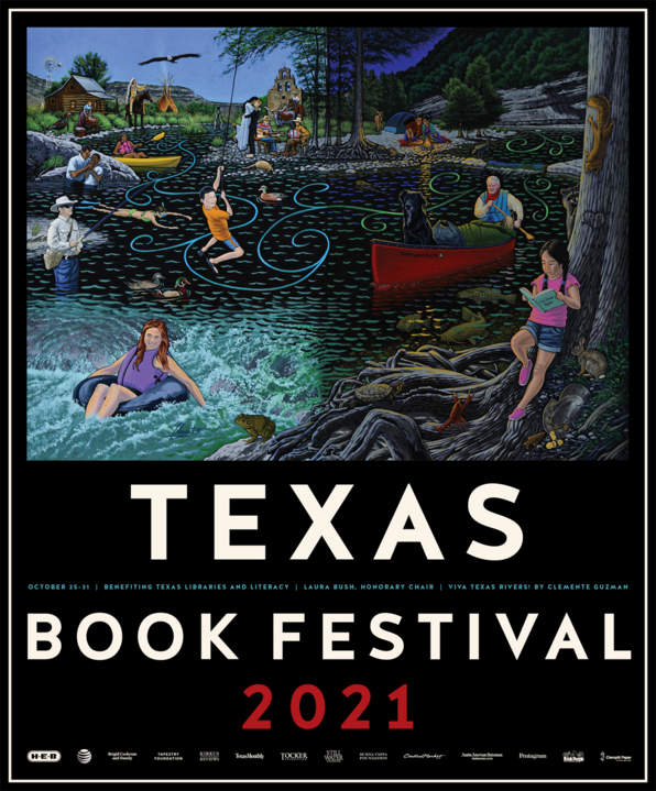 digital poster for texas book festival
