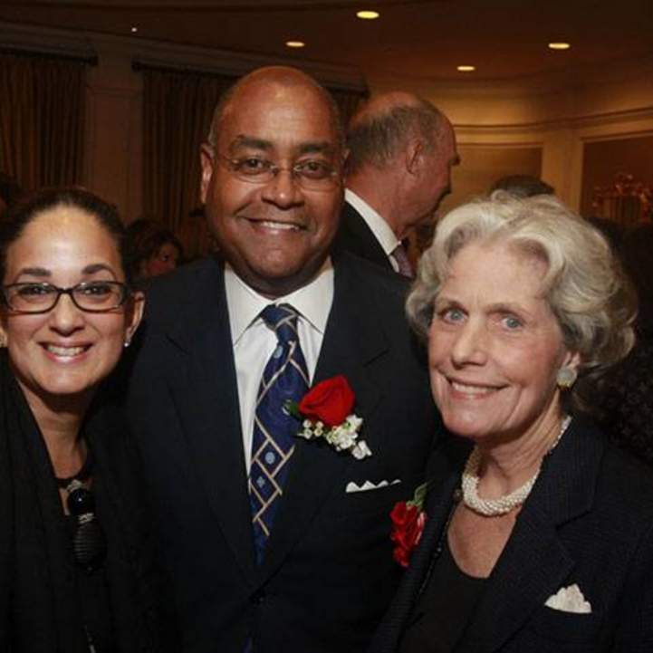 Licia Ellis and Senator Rodney Ellis, from left, with Beth Robertson