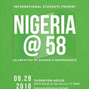2018 flyer advertising the nigerian independence day celebration. 