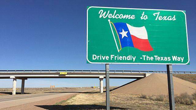 Welcome to Texas highway sign