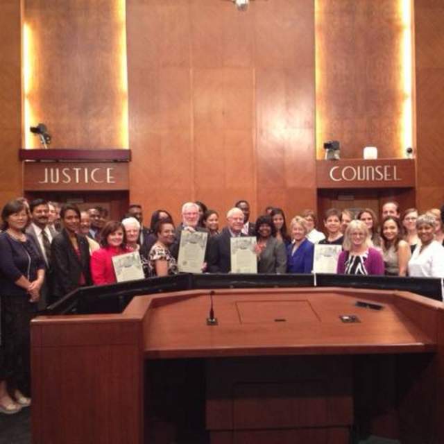 Mayor Annise Parker, Houston City Council Members, CPM Director Howard Balanoff with City of Houston CPM Graduates 
