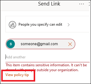 view policy tip