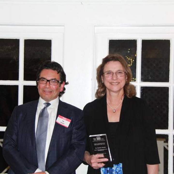 Dr. Patricia Shields (Texas State University), one of two honored as Public Administration Educator of the Year, pictured with Dr. Tom Longoria