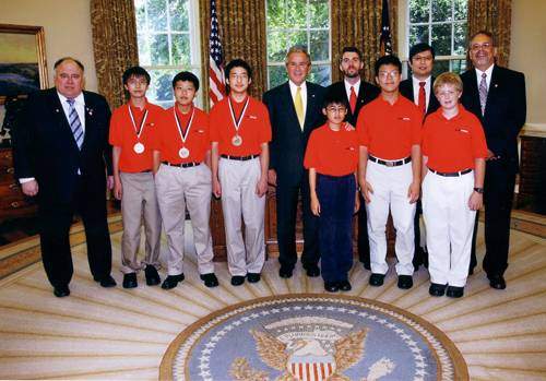 Picture of Mathcounts Team at White House