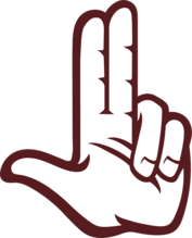 State hand sign in maroon