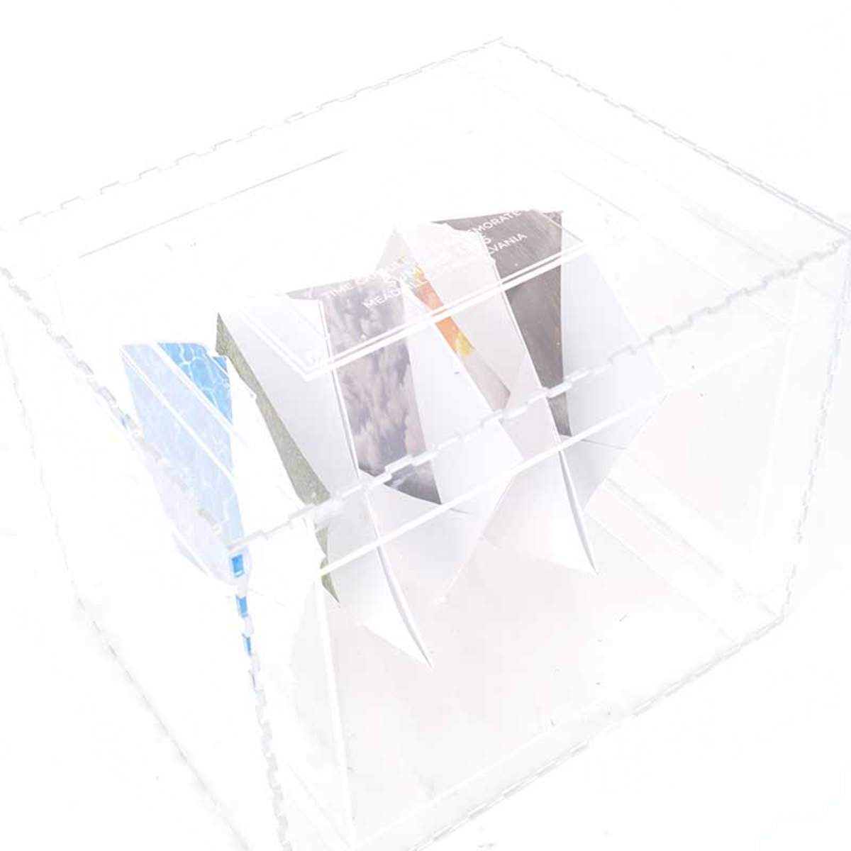 Envelopes in a laser cut acrylic box