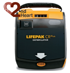 Pictured is a AED LIFEPAK CR Plus Defibrillator.