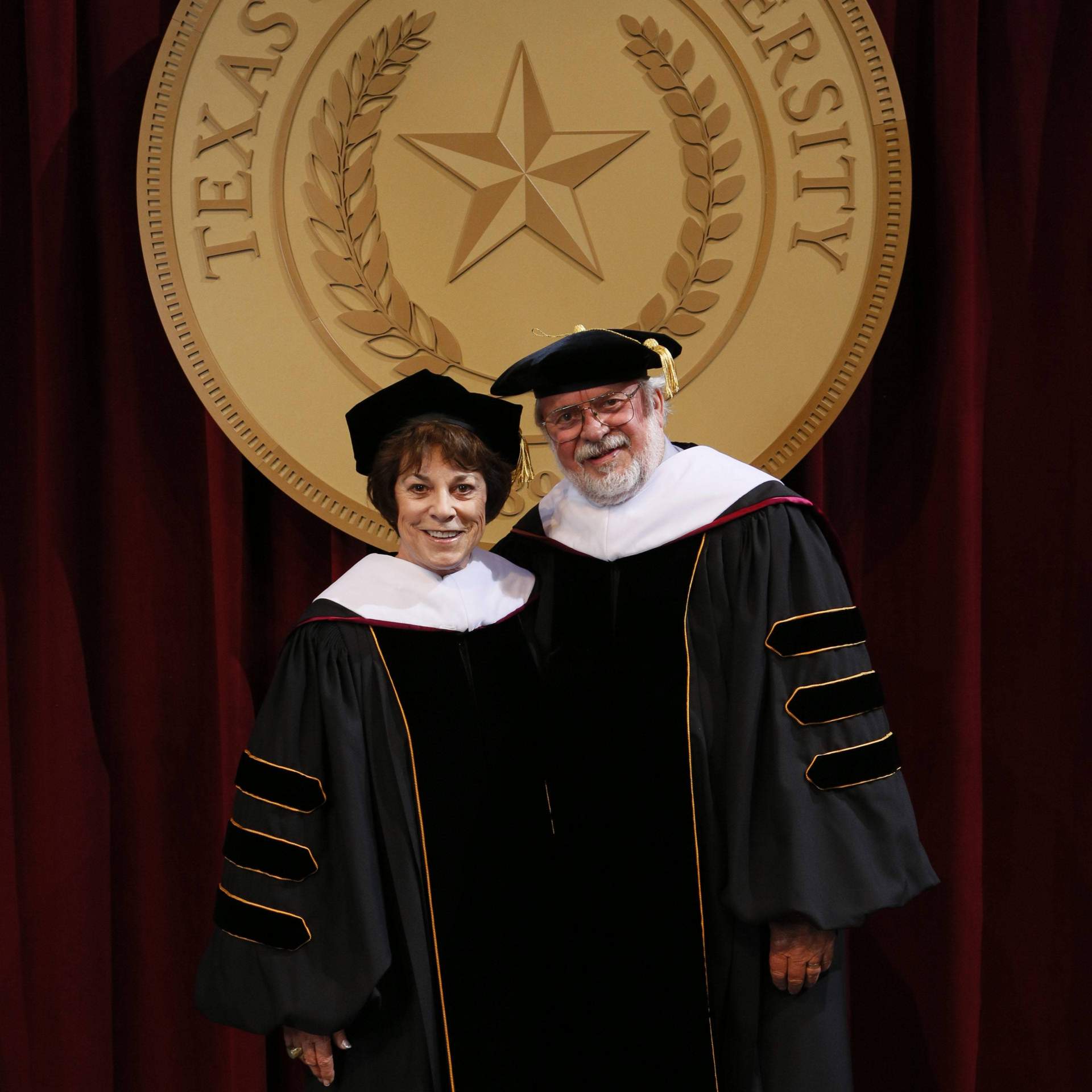 Sally and William Wittliff presented honorary doctoral degrees