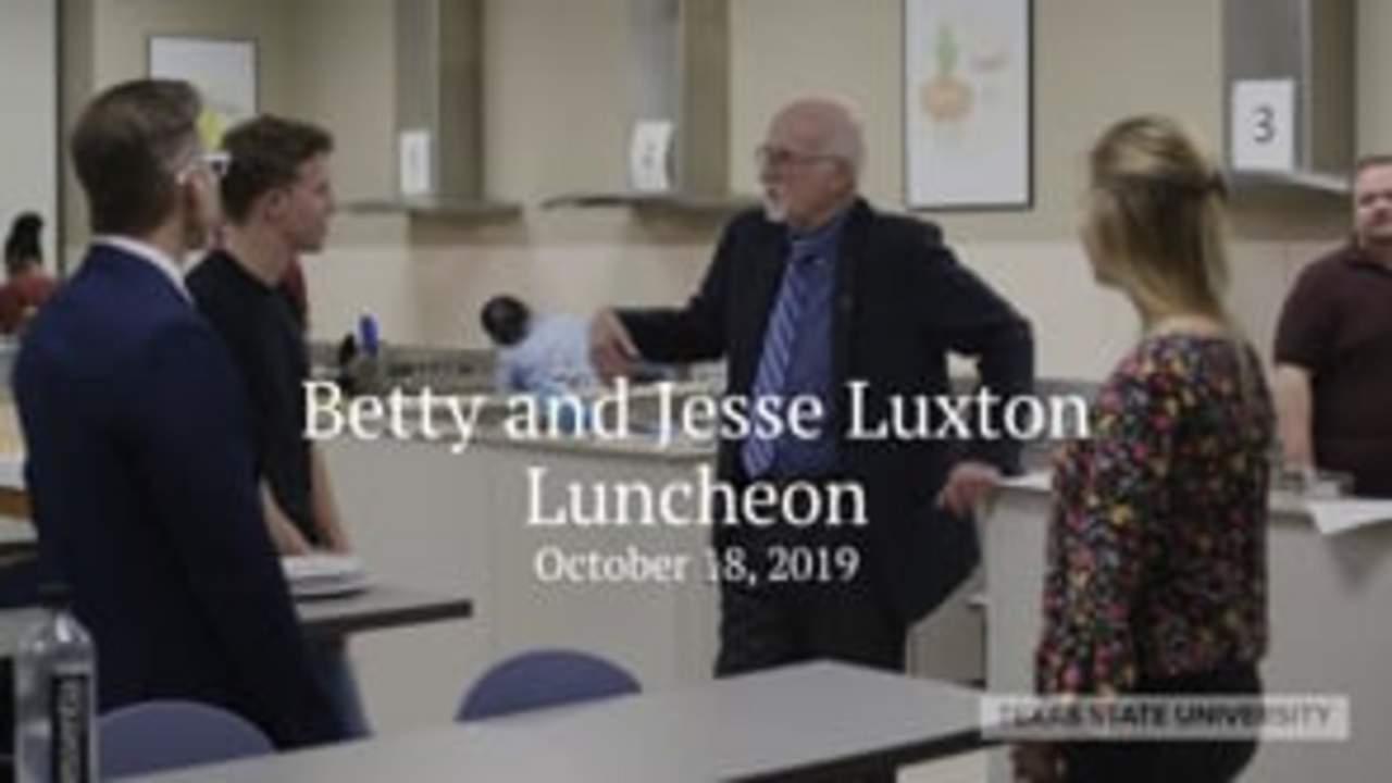 Luncheon with Jesse and Betty Luxton scholarship awardees