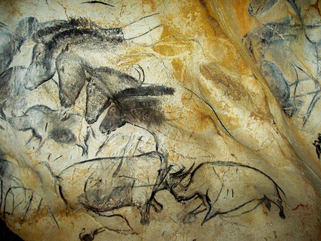 paintings on cave walls