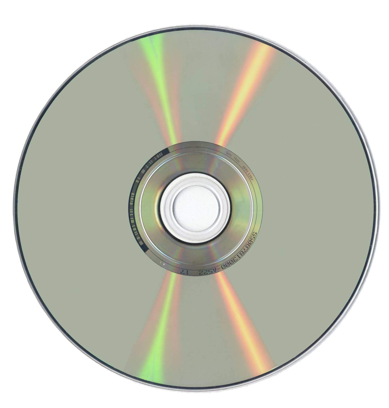 Image of the bottom side of a DVD