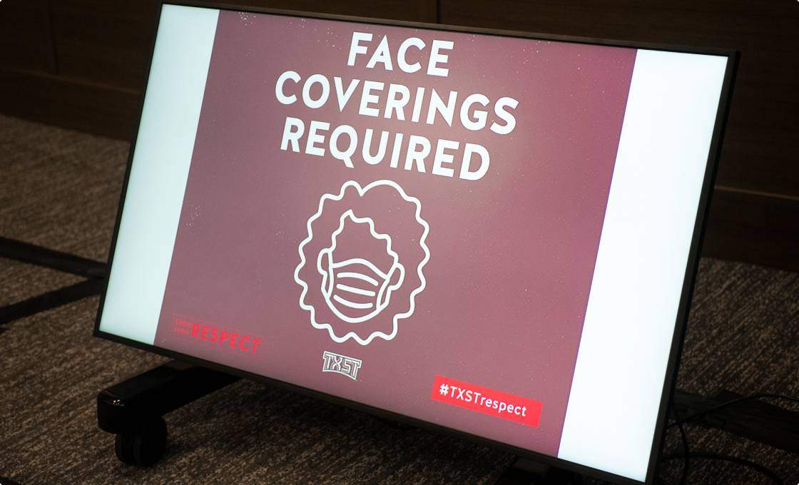 show respect face coverings display graphic