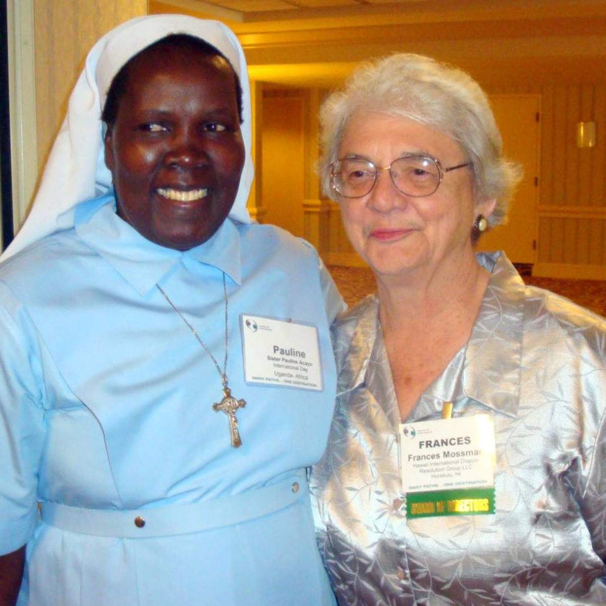 Sister Pauline Acayo and Frances Mossman