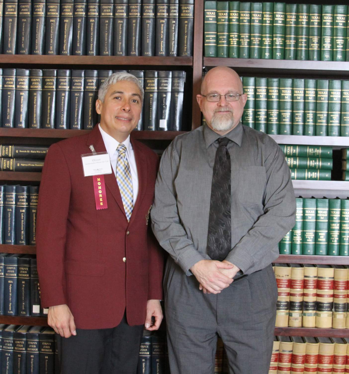 Ambassador Del Cid and his former professor Dr. Edward Mihalkanin