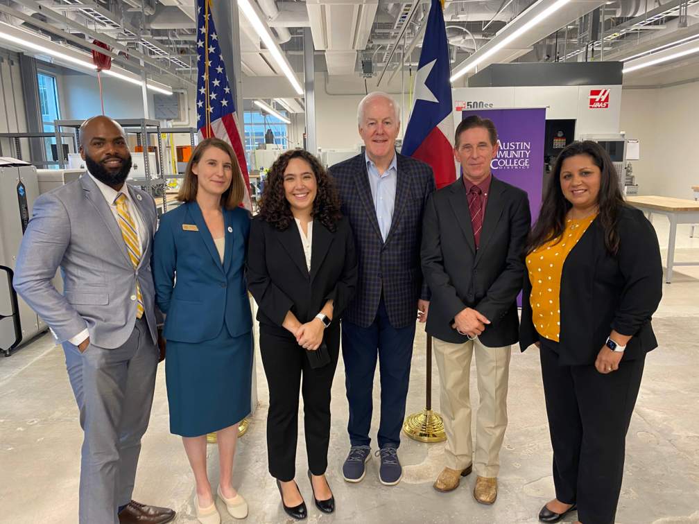 Photo of STEM Communities and ORSP representatives with Sen. Cornyn