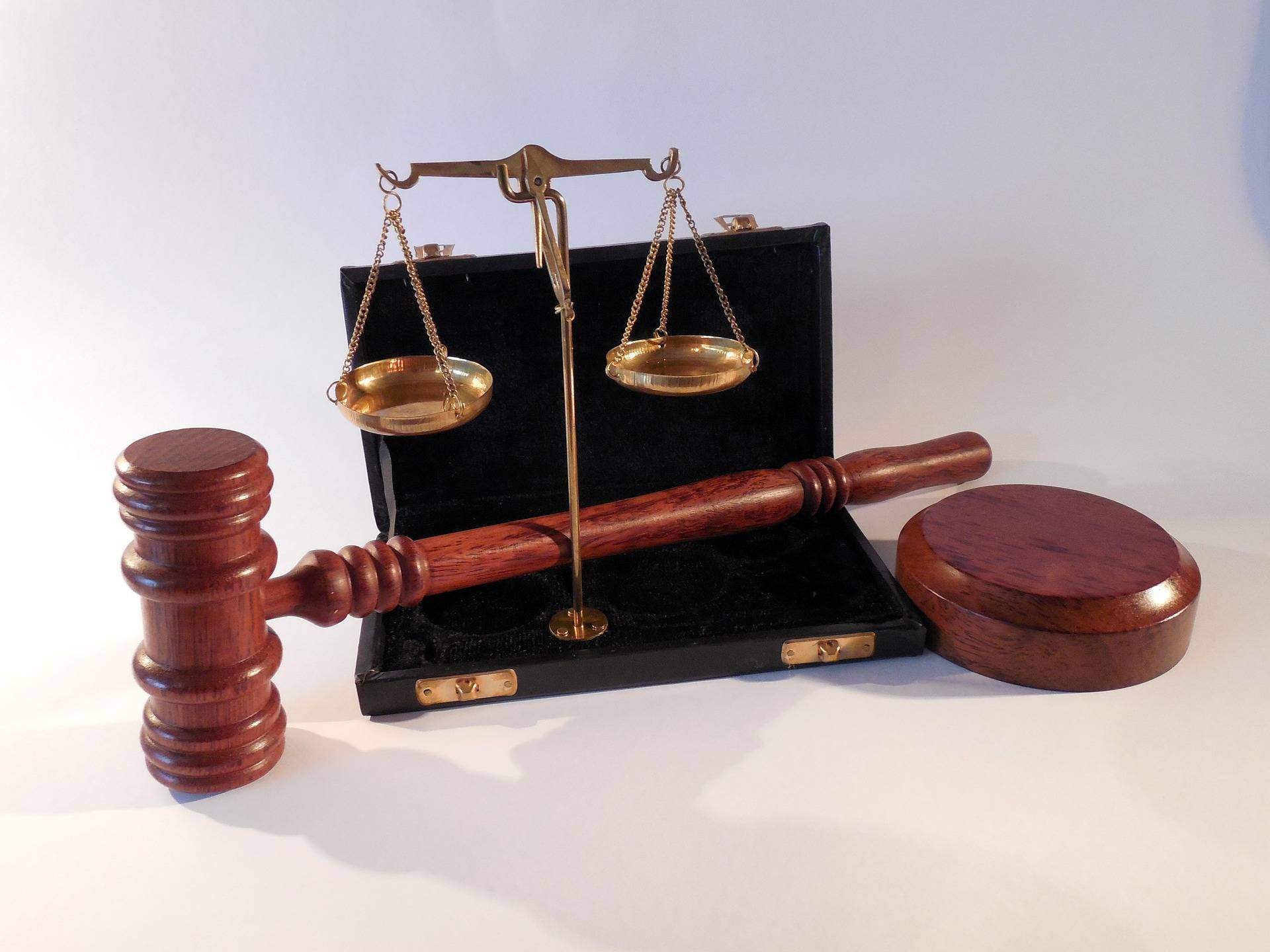 Photo of a gavel and justice scales